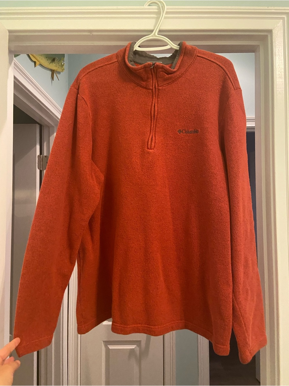 Columbia Men's Quarter Zip Fleece Pullover - Burnt Orange
